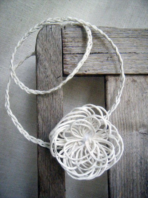 Paper Yarn Necklace by MaisyandAlice
