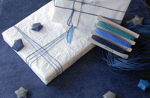 PaperPhine's Blue Wrapping Ideas with Paper Twines 