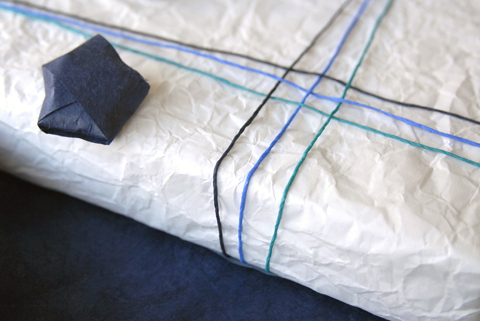 PaperPhine's Blue Gift Wrappings with Paper Twines