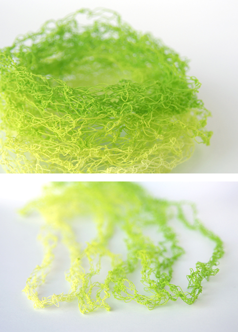Made by PaperPhine: Customized Green Paper Yarn Necklace / Bracelet Made by PaperPhine: Customized Green Paper Yarn Necklace / Bracelet