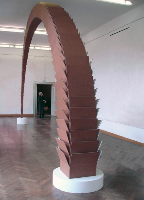Sculpture/Installation by Tobias Putrih made out of Cardboard Sculpture/Installation by Tobias Putrih made out of Cardboard