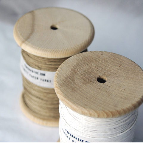 PaperPhine: Paper Twine on Wooden Bobbins PaperPhine: Paper Twine on Wooden Bobbins