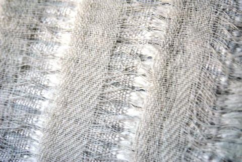 Handwoven Paper Yarn and Silk Fabric by PaperPhine / Linda Thalmann