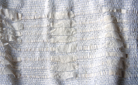 Handwoven Paper Yarn and Silk Fabric by PaperPhine / Linda Thalmann