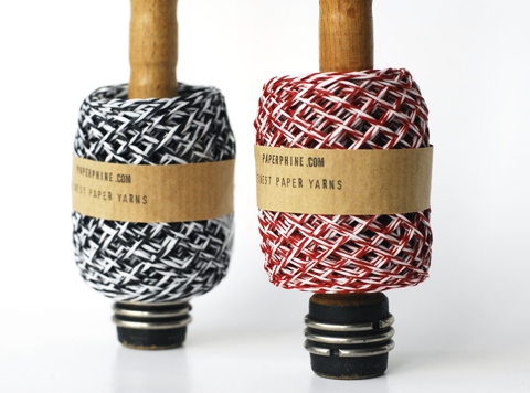 PaperPhine's Twisted Paper Twine on an Old Spindle PaperPhine's Twisted Paper Twine on an Old Spindle
