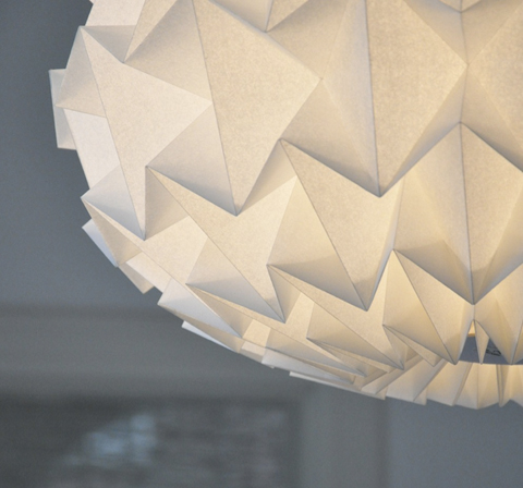 Signature Lampshade made of folded paper by Studio Snowpuppe Signature Lampshade made of folded paper by Studio Snowpuppe