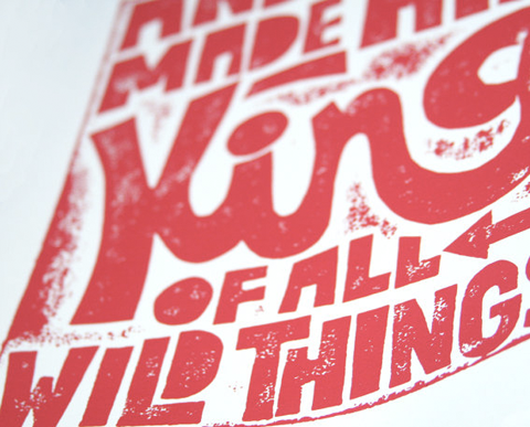 raw_art_letterpress_wild_things raw_art_letterpress_wild_things