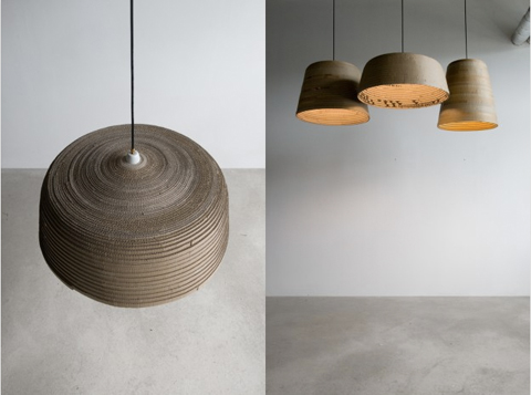 herrwolke: Beute lampshade made of cardboard herrwolke: Beute lampshade made of cardboard