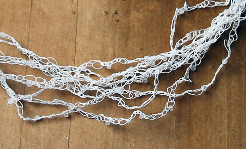 Made by PaperPhine: White Paper Yarn Necklace