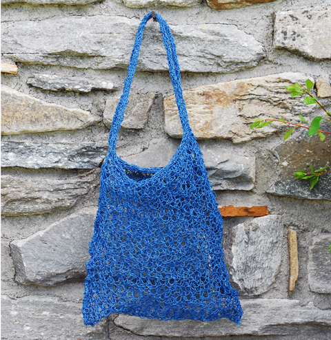 Made by PaperPhine: Knitted Paper Twine Bag