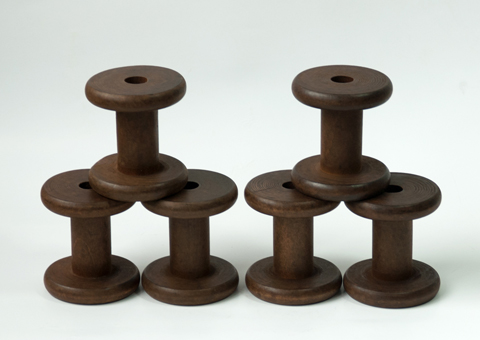 PaperPhine: New Stained Wooden Bobbins