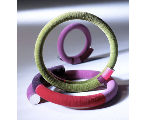 Angela O'Kelly: Arm Pieces (fabric paper, felt, elastic)