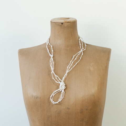 Made by PaperPhine: KNOT necklace made of Paper Twine