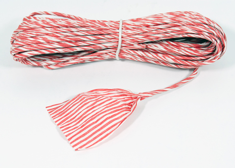PaperPhine: Red White Striped Paper Cord - Gift Wrapping with Paper Rope PaperPhine: Red White Striped Paper Cord - Gift Wrapping with Paper Rope