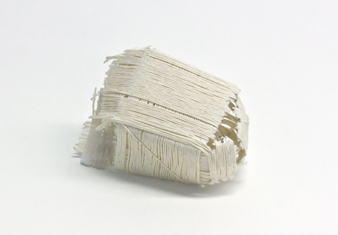 peng brooch by Sophie Baumgärten made of PaperPhine's paper cord, tissue paper and stainless steel pins