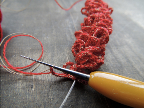 PaperPhine presents: Zsazsazsu Crochet Necklace made of PaperYarn and Wool