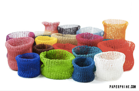 PaperPhine DIY Kit: Knit Basket - Paper Twine, Paper String, Paper Cord 