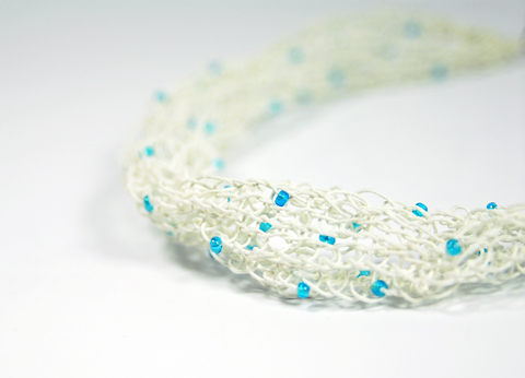 RefinedByRuth - Knitted Paper Yarn Necklace 