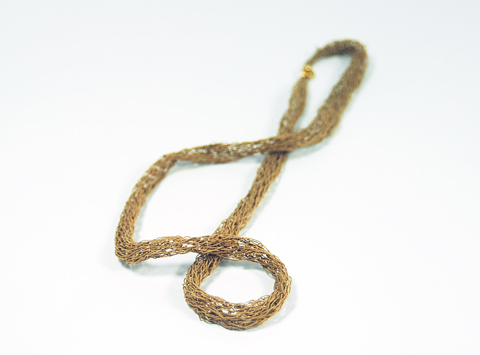 RefinedByRuth - Knitted Paper Yarn Necklace 