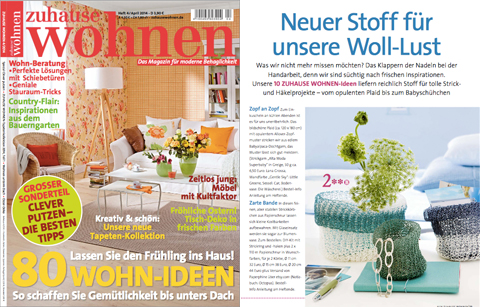PaperPhine in Print: zuhause wohnen 4/2014 PapierschnurKörbe 