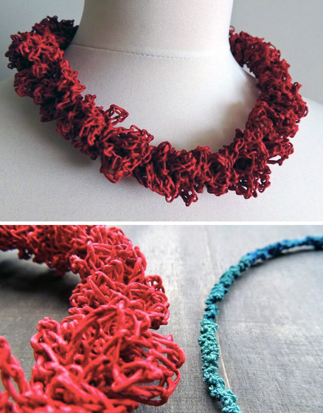 PaperPhine: zsazsazsu paper jewelry - crochet jewelry 