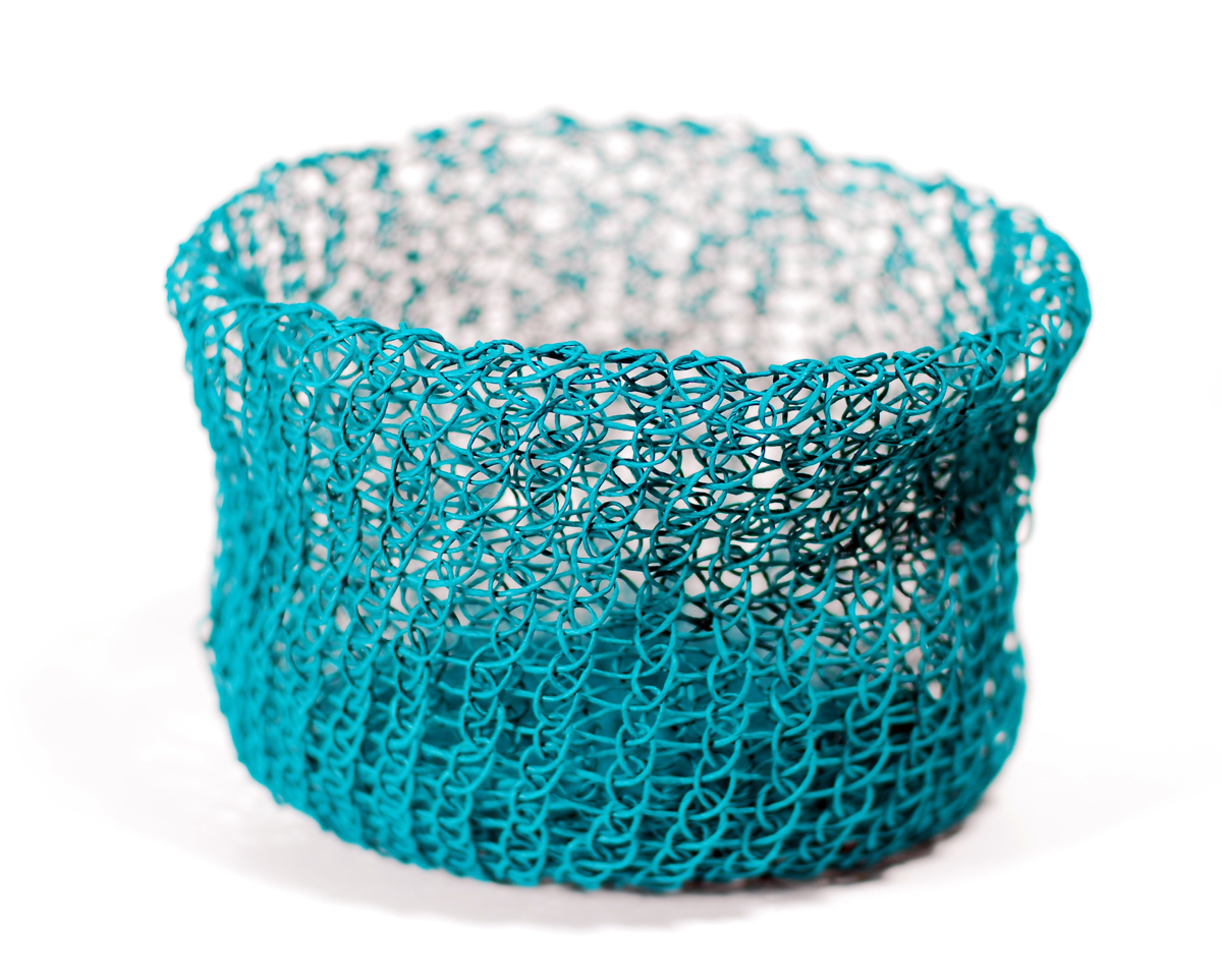 PaperPhine: Knit Paper Twine Basket made with PaperPhine's Knit Basket DIY Kit