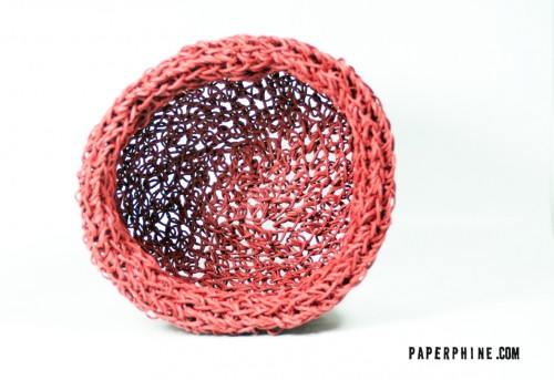 PaperPhine: Red Crochet Basket