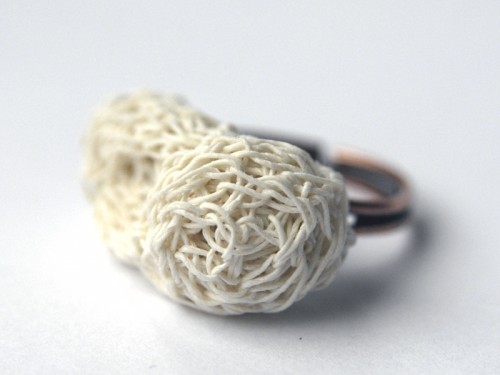 PaperPhine: Crochet Cocoon Ring made of Finest Paper Yarn