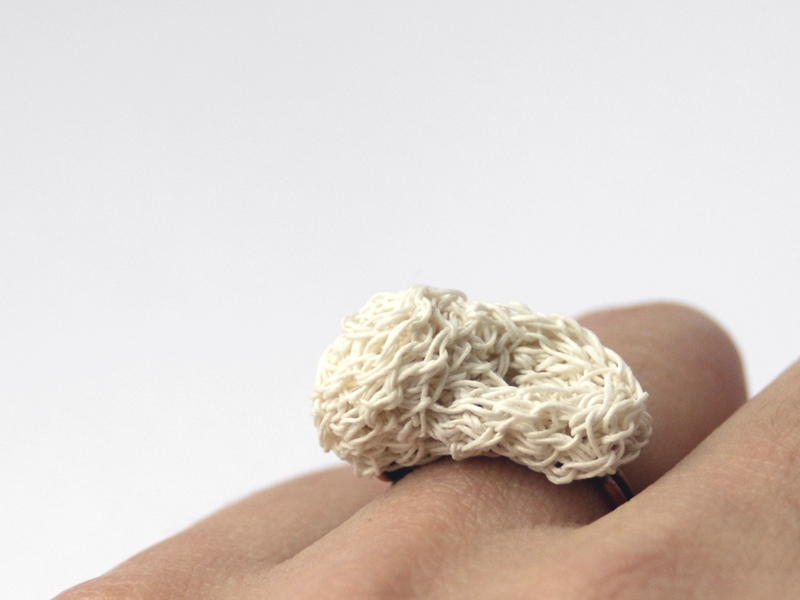 PaperPhine: Crochet Cocoon Ring made of Finest Paper Yarn