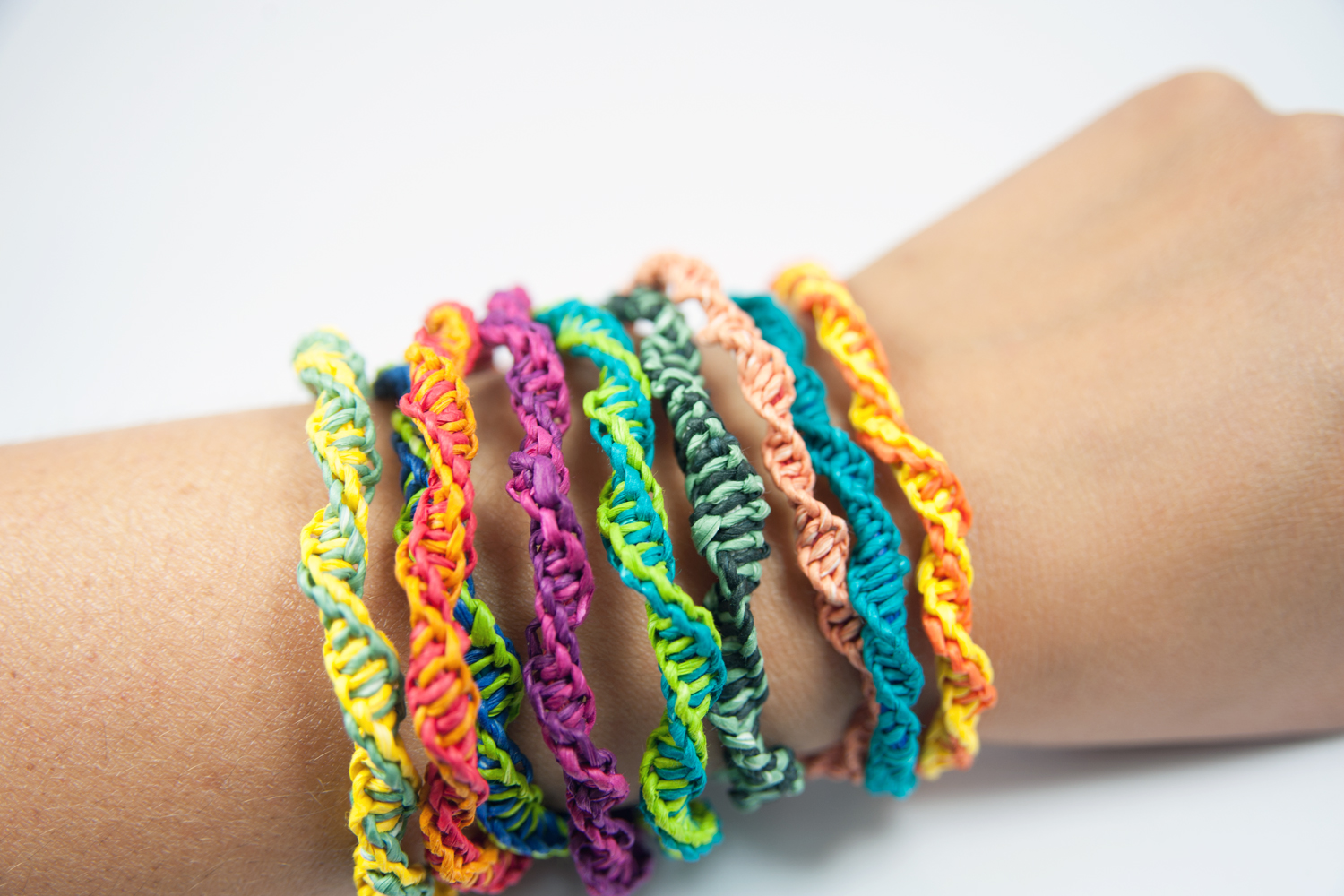 PaperPhine: Paperyarn DIY Kit - Friendship Bracelets - Macrame - DIY, Craft, Paper Jewelry